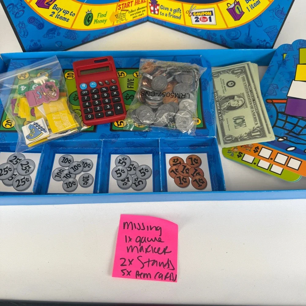 Learning Resources Buy It Right Shopping Game Calculator Math Money LER 2652